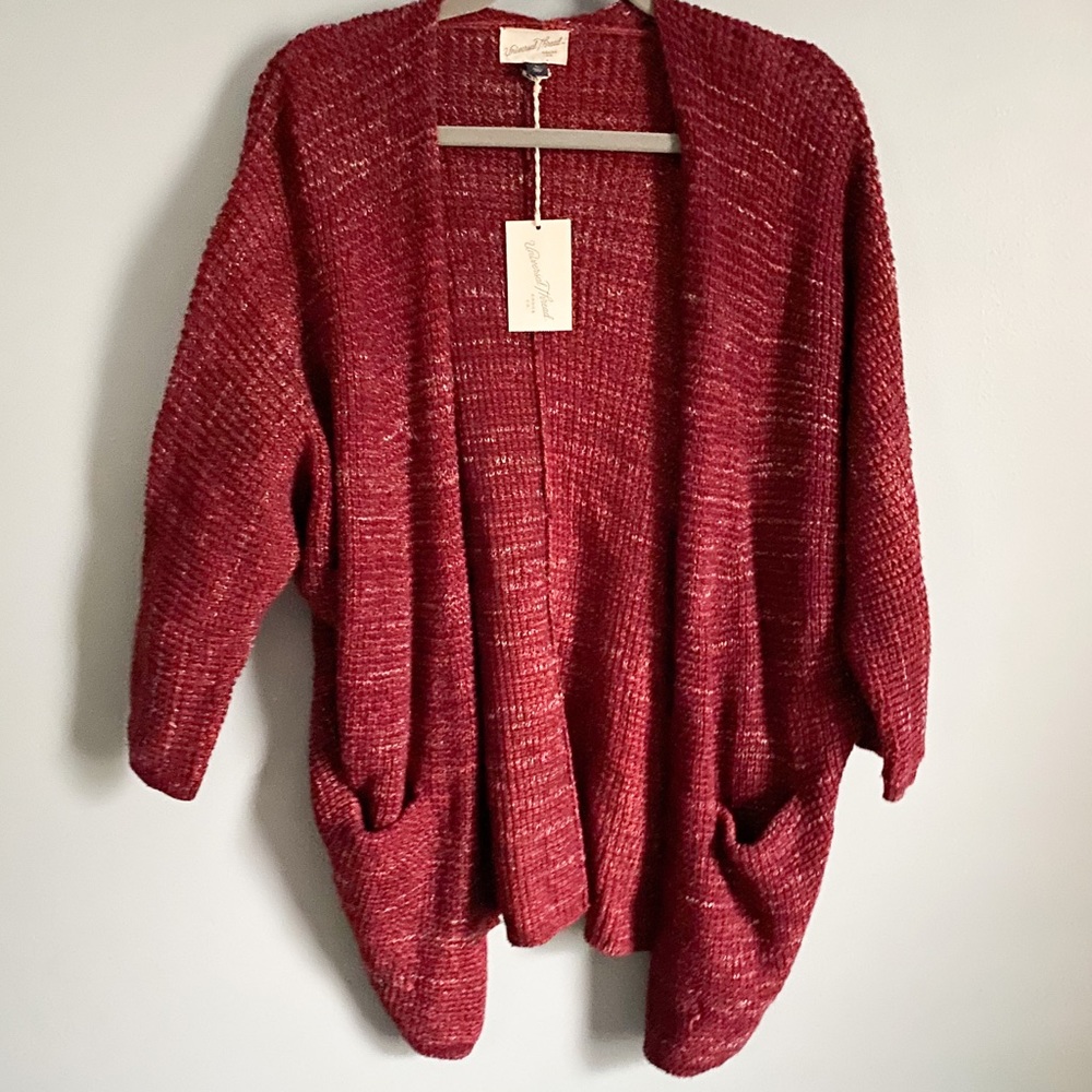 NWT Universal Thread Maroon Knit Cardigan